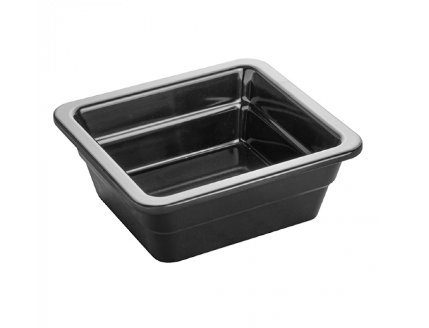 Bac gastronorm Melamin GN1/6 6,5cmh - Noir